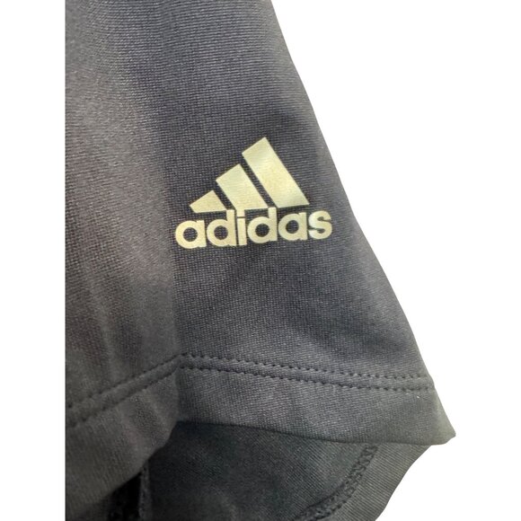 Adidas ClimaCool Polo Shirt Mens M Polyester Navy Solid Short Sleeve 3-Button Co - Picture 4 of 6